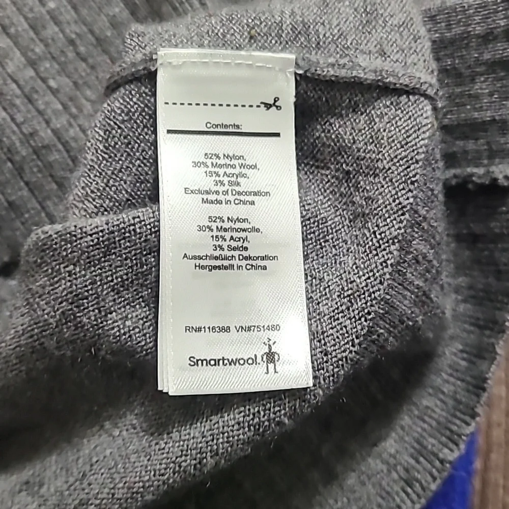 Smartwool Sparwood Crewneck Sweater  Gray Size Large Mens - Picture 5 of 5